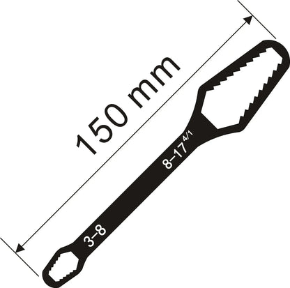 Universal Adjustable Torx Wrench 3-17mm Double-Headed Self-Tightening Glasses Wrench Board for Factory Hand Tools Spanner