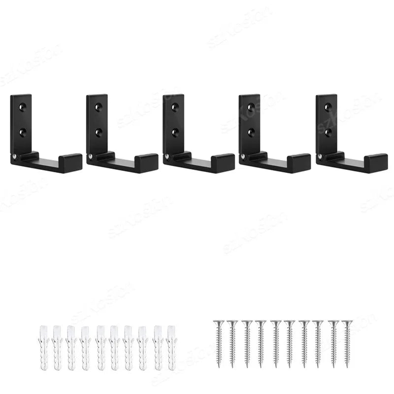 1/5/50pcs Folding Hooks Wall Door Clothes Hooks Aluminum Alloy Rustproof Wall Hanger Clothes Coat Towel Coat Hooks