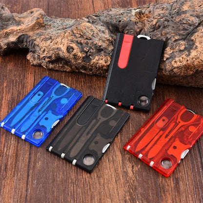 12 In 1 Pocket Credit Card Portable Multi Tools Outdoor Survival Camping Equipment 1 Box Portable Hiking Card Tools Gear