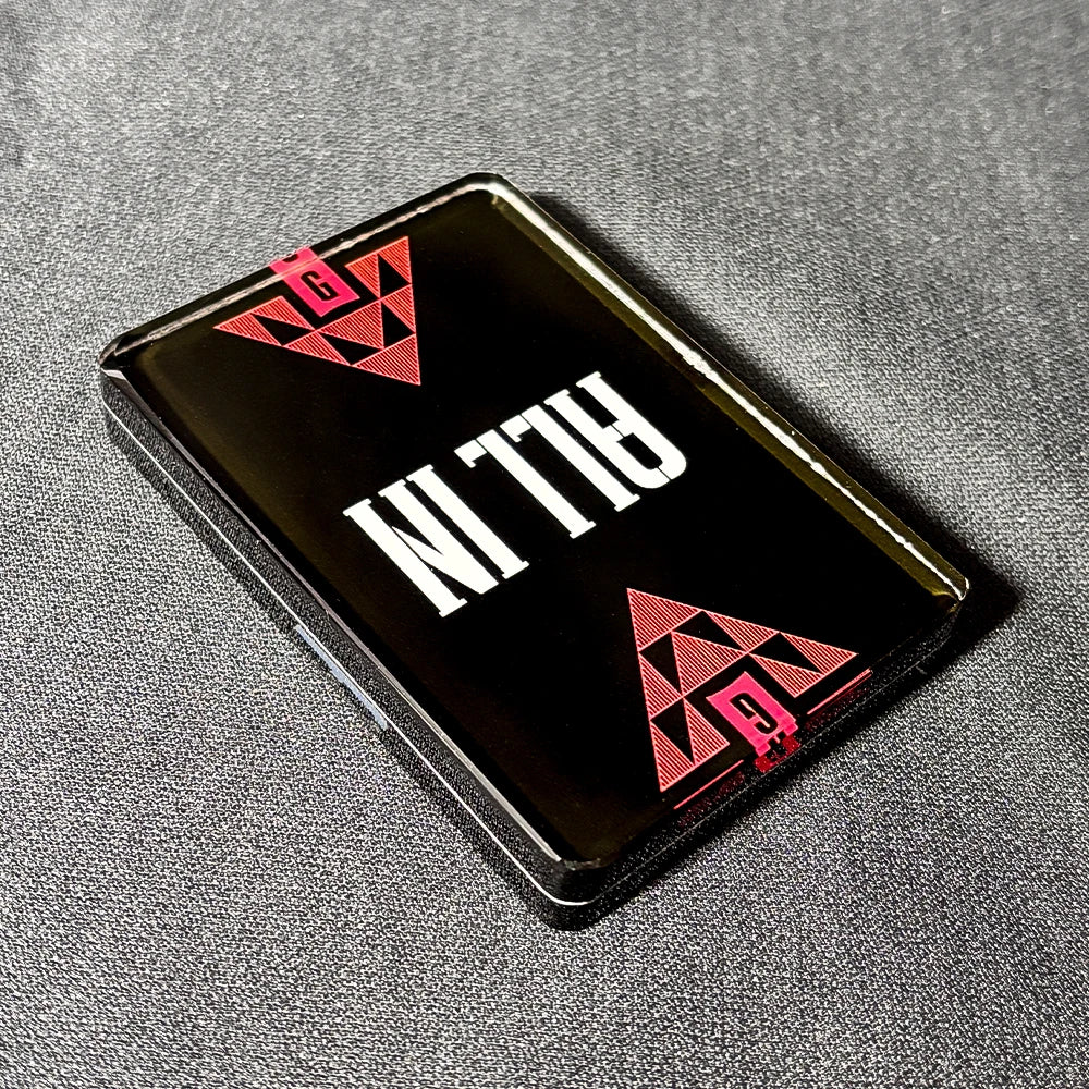 Acrylic Crystal Exquisite Poker Dealer Puck Button Code ”ALL IN" Entertainment Game Board Table Accessories