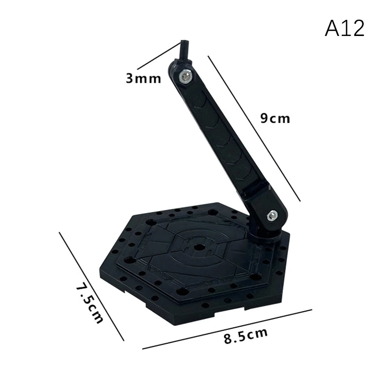 Innovative And Practical Handmade Doll DIY Holder Action Figure Model Base Display Stand Black Bracket For 1/144 HG RG