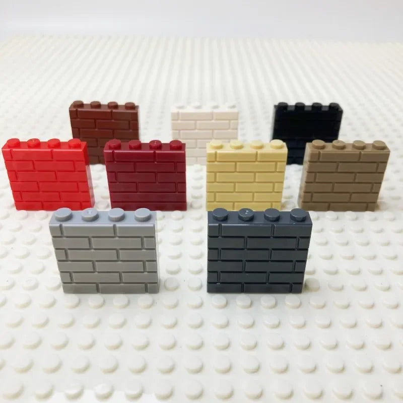 100/120Pcs MOC Building Block Simulation City Wall Brick Building Block Model Building Accessories Castle Construction Toys