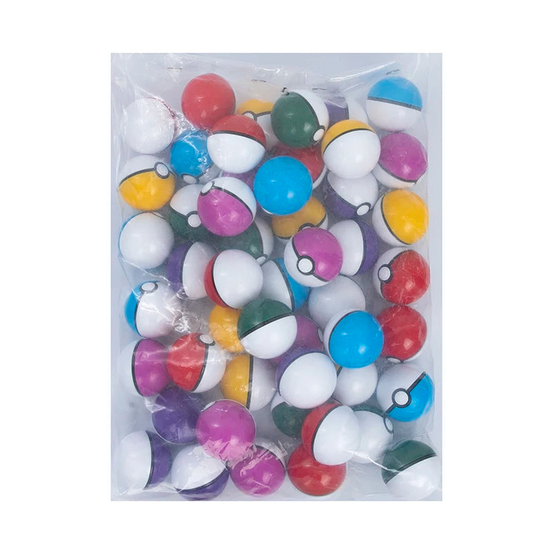 New Style 50Pcs Elf Ball 5CM 100Pcs 3CM Pokemon Anime Action Figure Pet Pikachu Pocket Monster Pokeball Toys For Kids Xmas Gifts