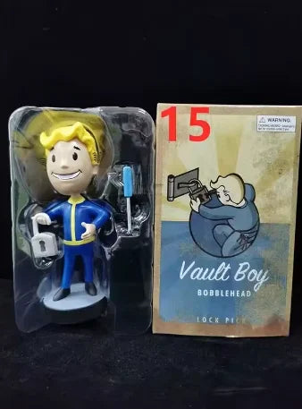 Bobblehead Cute Vault Boy Full Set Anime Action Figure Toys Statue Collection Model Doll  Desktop Ornament Display Toys Gifts