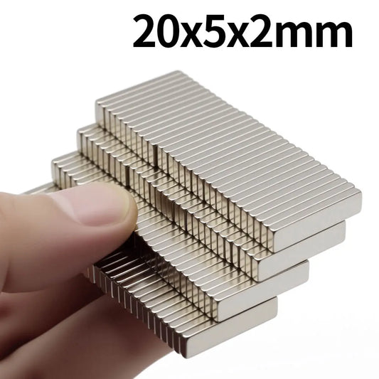 20x5x2mm Super Strong Neodymium Magnet N35 NdfeB Permanent Magnetic imanes Block Powerful Magnets Refrigerator Magnet