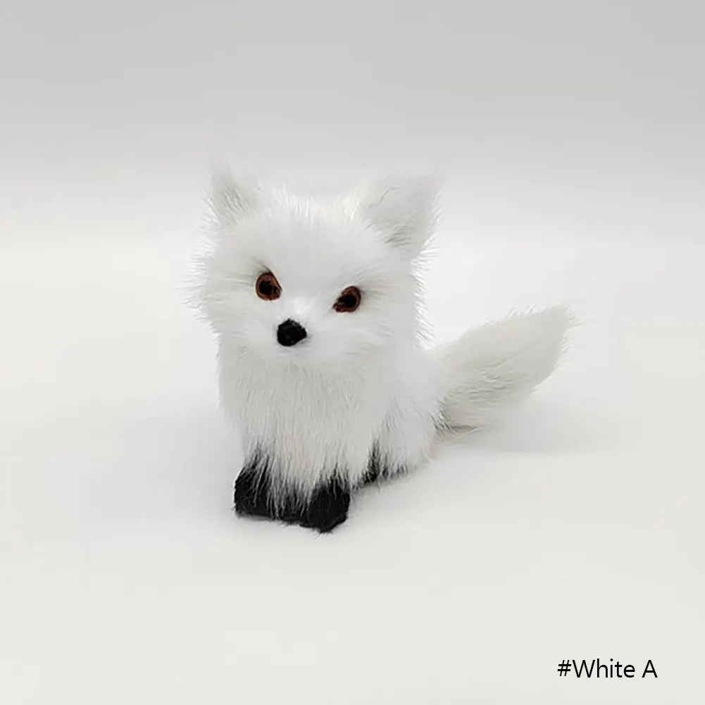 Mini Cat Rabbit Fox Owl Simulation Fur Model Plush Cats Action Figures Decor Gifts Imitation Animal Doll Home Decor Ornaments