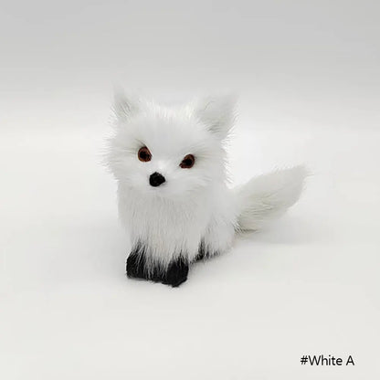 Mini Cat Rabbit Fox Owl Simulation Fur Model Plush Cats Action Figures Decor Gifts Imitation Animal Doll Home Decor Ornaments