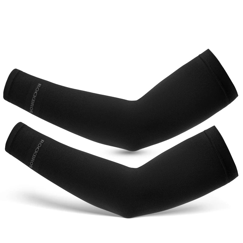 ROCKBROS Ice Silk Bicycle Sleeves Summer Breathable Cycling Arm Protection Outdoor Sun UV Protect Sports MTB Road Bike Sleeves