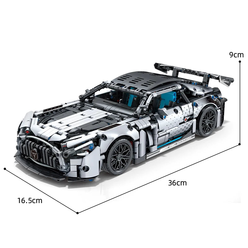 1310 PCS Racing Car Building Blocks Set, 1:14 Scale Sports Vehicle Model Kit for Adults, Toys for Boys Birthday Gifts