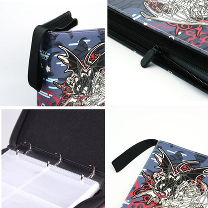 400PCS Card Album Binder Sleeves with Zipper PTCG Yugioh TCG 4-Pocket Trading Card Collection Card Holder Toys Gift