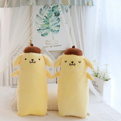 42/65cm Very Long Sanrio Pom Pom Puirn Plush Toys Kawaii Sanrio Pompompurin Stuffed Dolls Room Decor Bedside Cushion Sofa Pillow