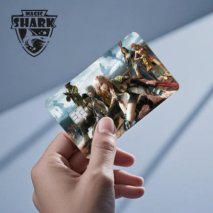 Magic Shark Flower Butterfly Bear Wing No Fade PVC Film Skin Cover Sticker for Bank Debit Credit Card