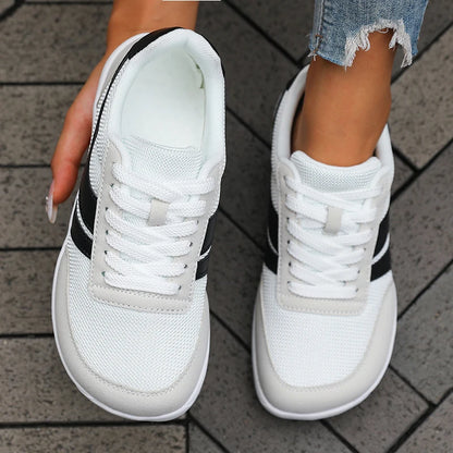 Women's Wide Toe Shoes Sneakers Barefoot Casual Wide Last Fashionable Canvas Black Flat Board Shoes Breathable Mesh Men's Shoes
