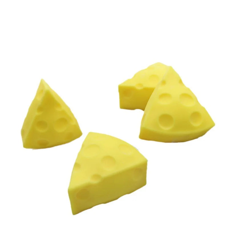 Kids Adult Squeeze Toy Simulation Cheese Squeeze Toys Soft Cute Decompressing Pinching Cheese Sticky Slow Rebound