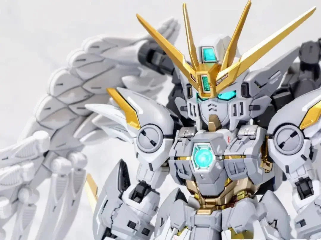 Gl Mgsd Wing Zero Ew Snow White Version Angel Feather Drop Mech Assembly Model Kit Action Figure Decoration Doll Boy Toy Gift