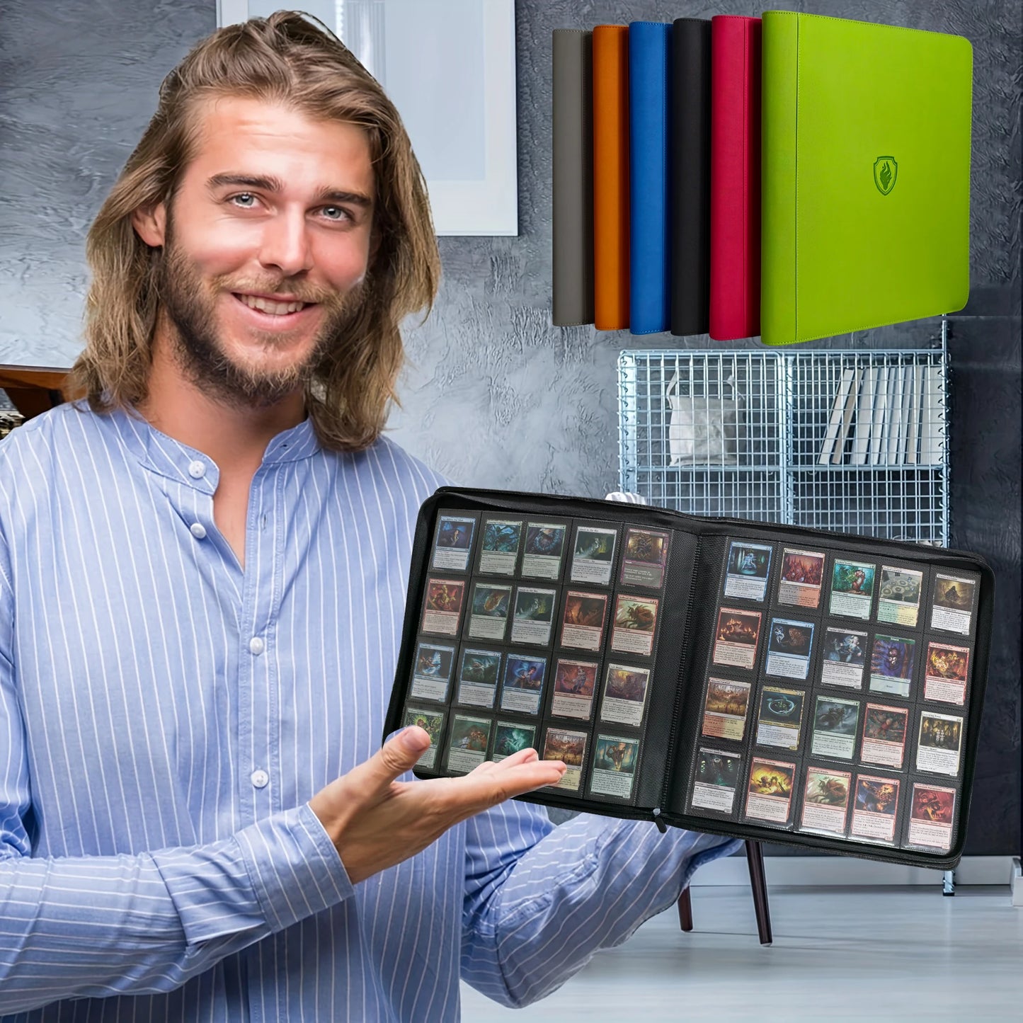 1280+ Cards 20 Pocket Card Binder Collector Card Album - Pages Compatible for Game Cards, Sports Cards and other cards