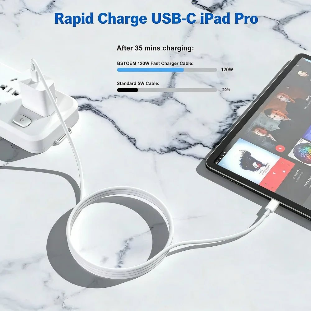 1-3Pcs 120W Dual USB-C To Type C Super Fast Charging Data Cable For IPhone17 Samsung Huawei Quick Cord Transfer Wire 1m/1.5m/2m