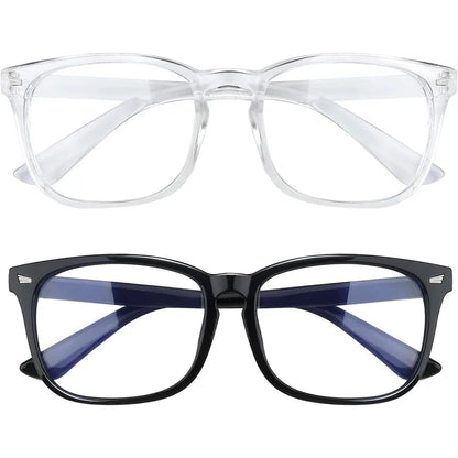 New Trending Blue Light Blocking Men's Glasses Gaming PC Matte Black Anti Ray Eyeglasses Women Transparent Fashion Eyewear