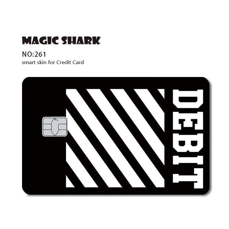 Magic Shark Dog Meme Hunter Snake Stonks 3M Matte PVC Front Sticker Film Cover Skin for Bank Debit Credit Card