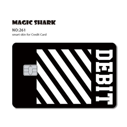 Magic Shark Dog Meme Hunter Snake Stonks 3M Matte PVC Front Sticker Film Cover Skin for Bank Debit Credit Card