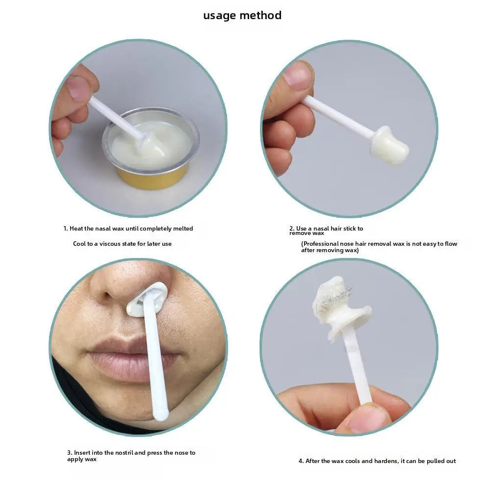 25g/50g Portable Nose Wax Kit Painless Ear Nose Hair Removal Wax Kit Sticks Nail Wax Cleaning Nose Beauty Tool For Men And Women