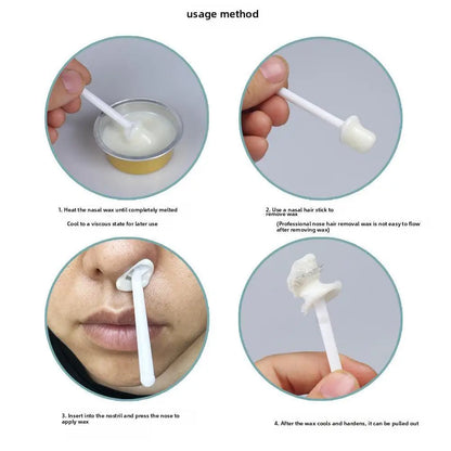 25g/50g Portable Nose Wax Kit Painless Ear Nose Hair Removal Wax Kit Sticks Nail Wax Cleaning Nose Beauty Tool For Men And Women