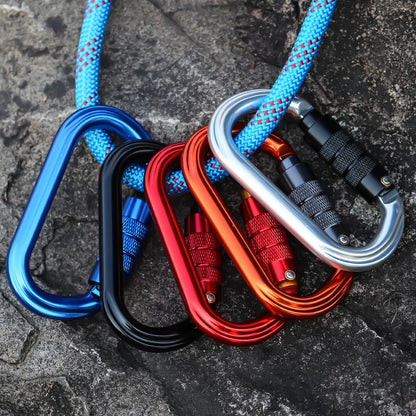 CLIWIZ Brand 25KN Auto Safety Lock Outdoor Professional Climbing Carabiner O Shape Aviation Aluminum Hooks