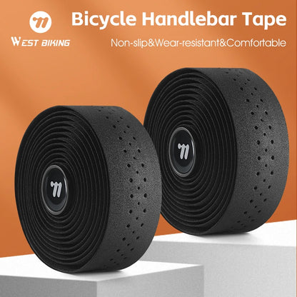 WEST BIKING EVA Bar Tape High Tenacity Handlebar Tape Adhesive Bike Handle Tape Shock Absorbing Bar Tape With Hole for Road Bike
