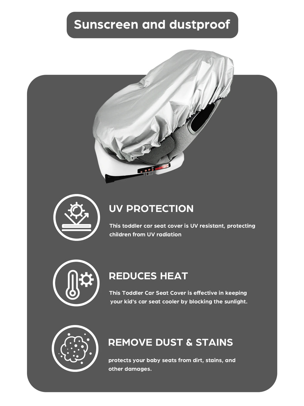 1PC  Baby Car Seat Sun Shade Cover Blocks Out Heat & Sun UV Covers Universal Baby Travel Accessories