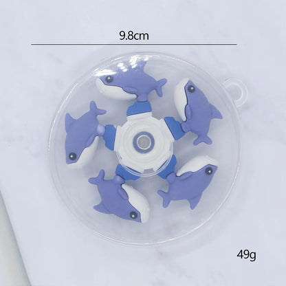 Italian Brainrot Tung Deformed Fidget Spinner Chain Toy Antistress Hand Spinner Vent Toy Adult Stress Relief Fidget Sensory Gyro