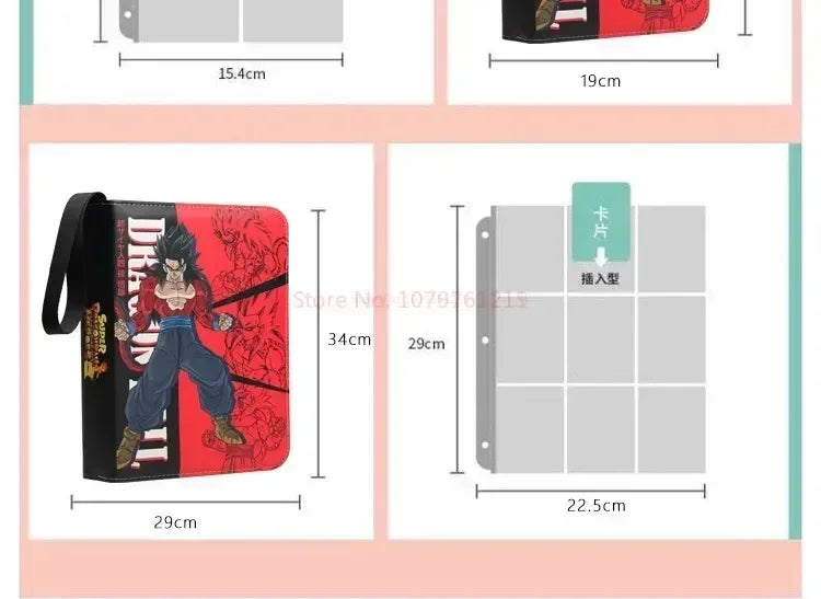 400pcs/900pcs Anime Dragon Ball Card Album Book Collection Card Storage Folder Hold Vegeta Iv Game Cards Binder Holder Kids Gift
