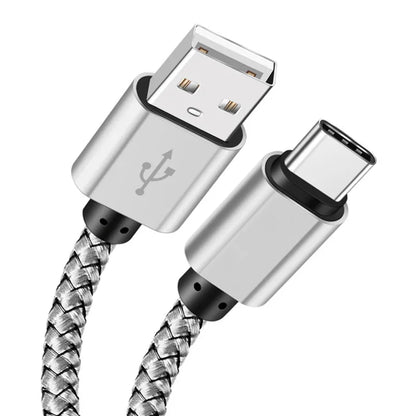 USB A to Type C Charging Cable 2A Fast Charger Nylon Data Cable 1M 2M 3M For Android Huawei Samsung TypeC Phone Charging Device