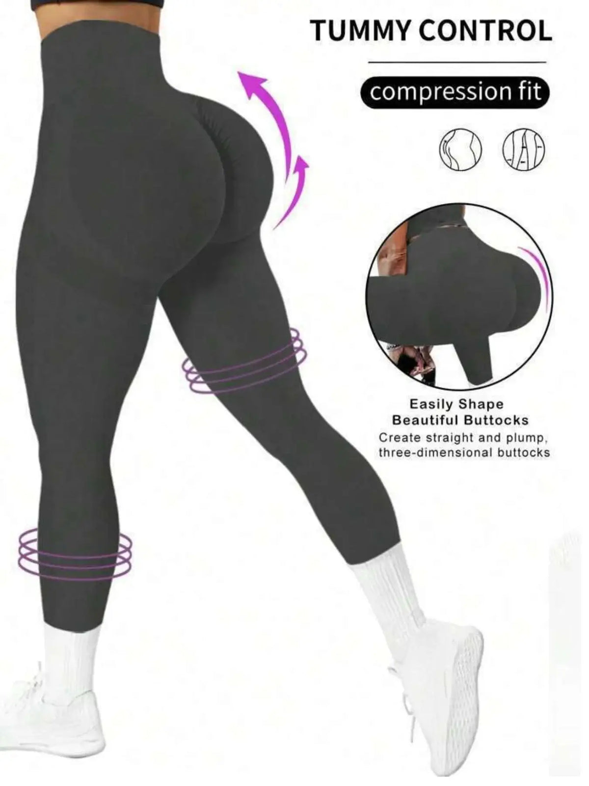 Women's Tight Yoga Seamless Pants, Solid Color Multi-Color Optional, High Waist Belly-Closing Exercise Running Capri Yoga Pants