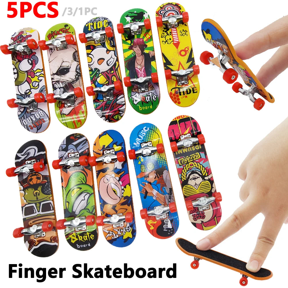 1/3/5pcs Mini Professional Finger Skateboards Funny Fingertip Fingerboard Anti Stress Sensory Toys For Boys Party Favors Gifts