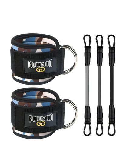 2PC/3PC GOUNOD Fitness Ankle Strap Adjustable D-Ring Support Cuffs Gym Leg Strength Exercise Pulley With Buckle Sport Guard Safe