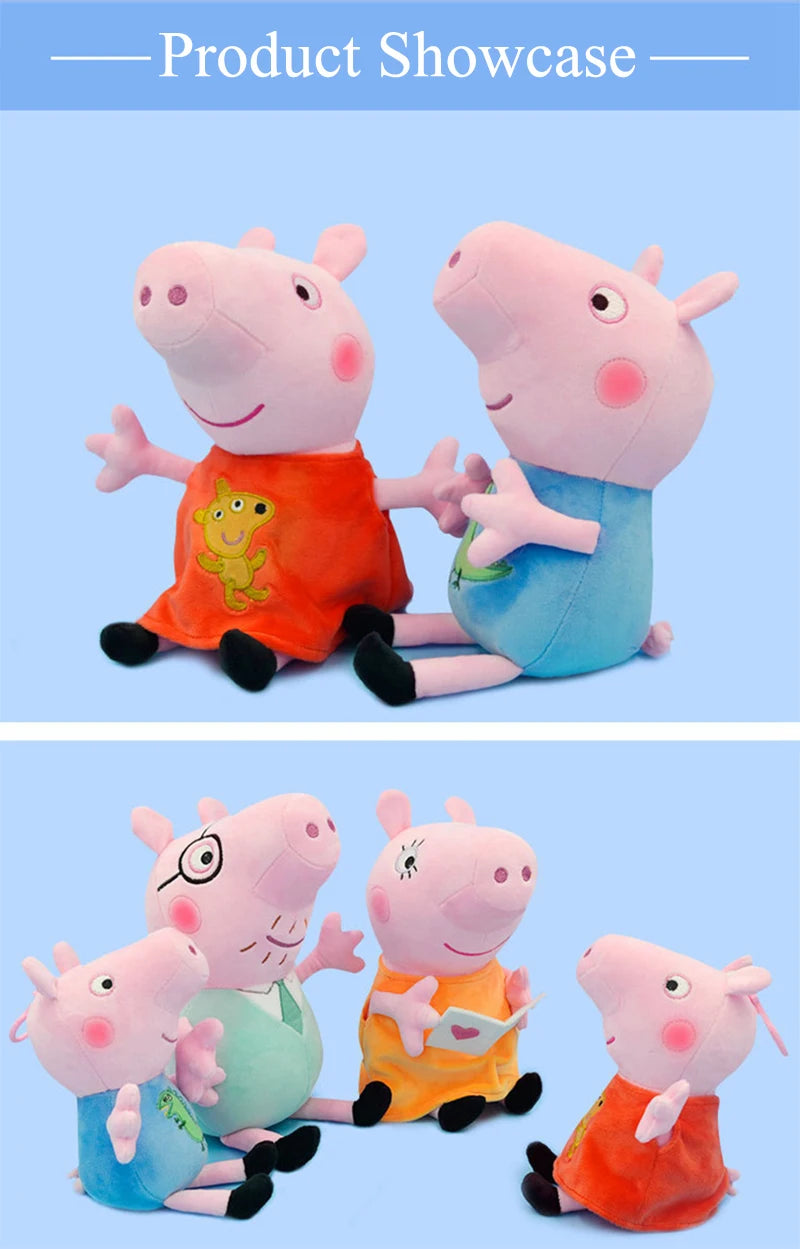 30cm Peppa Pig Plush Toys George Teddy Bear Mr Dinosaur Cute Cartoon Anime Figure Kawaii Stuffed Plush Toys Kids Christmas Gifts