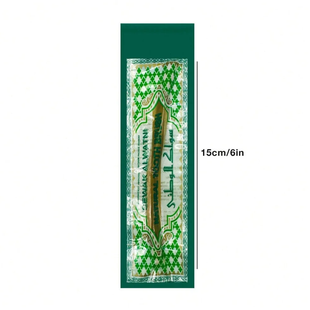 Ultra-Thin Natural Branch Miswak Toothbrush Stick Organic Wooden Slim Minimalist Gentle Bristles Gentle Bristles Zero-Waste Gift