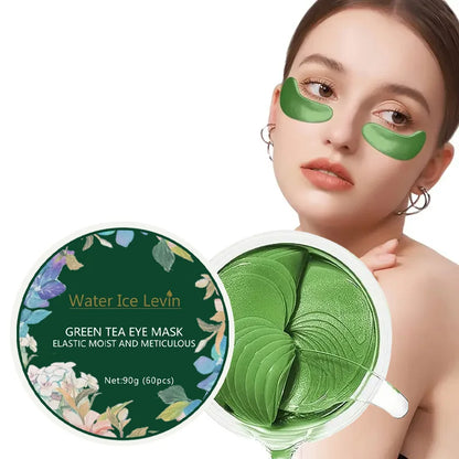 Green Tea Eye Mask, Deeply Moisturizing, Softens and Tightens the Skin Around the Eyes, Makes the Skin More Radiant, and Improves Skin Elasticity, Says Goodbye to Dryness and Dullness, as a Gift