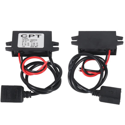 Waterproof 12V to 5V Converter DC-DC Step Down Module Power Adapter USB-A Female/Type C/dual USB/open Wire Connector