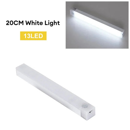 LED Motion Sensor Light Wireless LED Night Light Type C Rechargeable Light Cabinet Wardrobe Lamp Staircase Backlight For Kitchen
