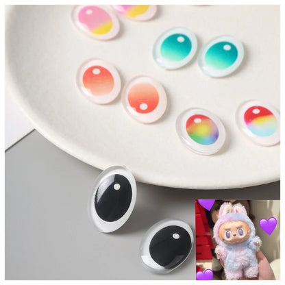 18pcs For Labubu Eye Accessories Simulation Glass Eye Patches Dolls Accessories