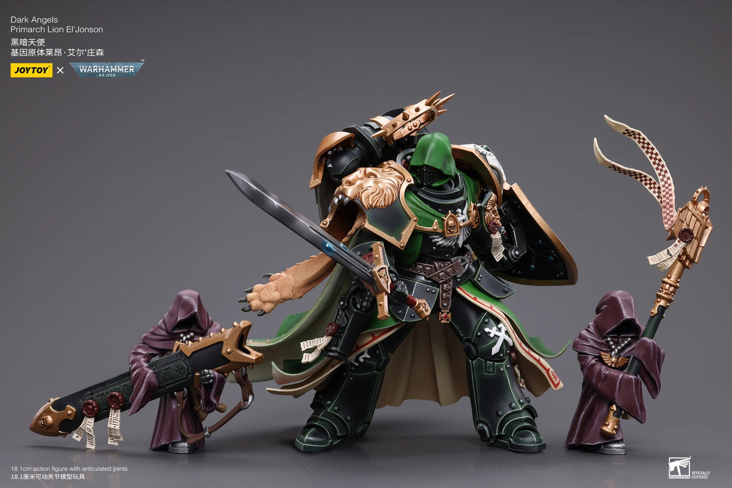 JOYTOY Warhammer 40k 1/18 Action Figures Dark Angels Primarch Lion El'Jonson