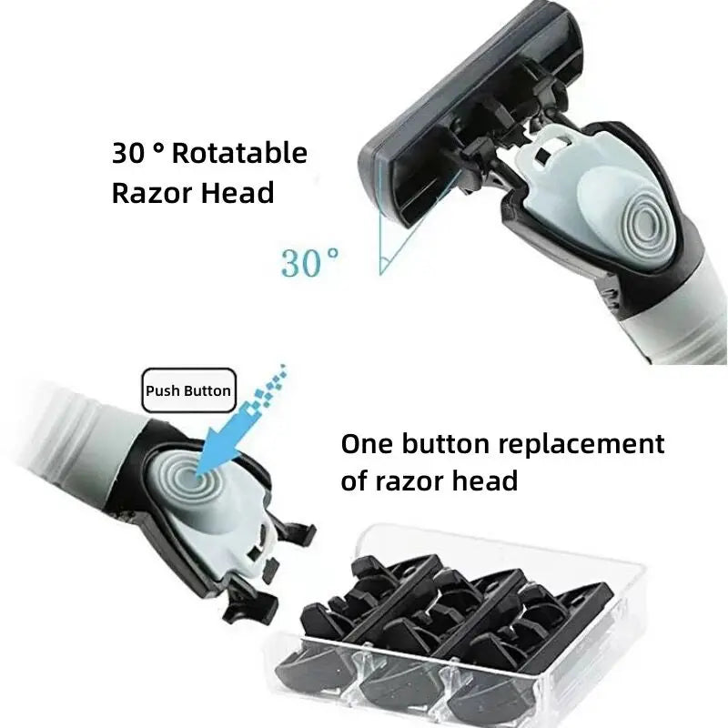 1pcs Safety Blade Razor, 6-Layers Manual Safety Razor, Washable Stainless Steel Streamline Blade For Travel Home Use