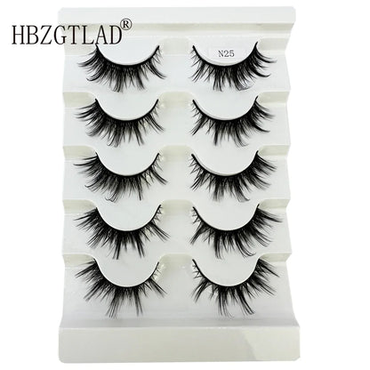New 7 pairs of thick, 3D simulation mink fur fake eyelashesshort, dramatic fake eyelashes  wholesale full line fake eyelash make
