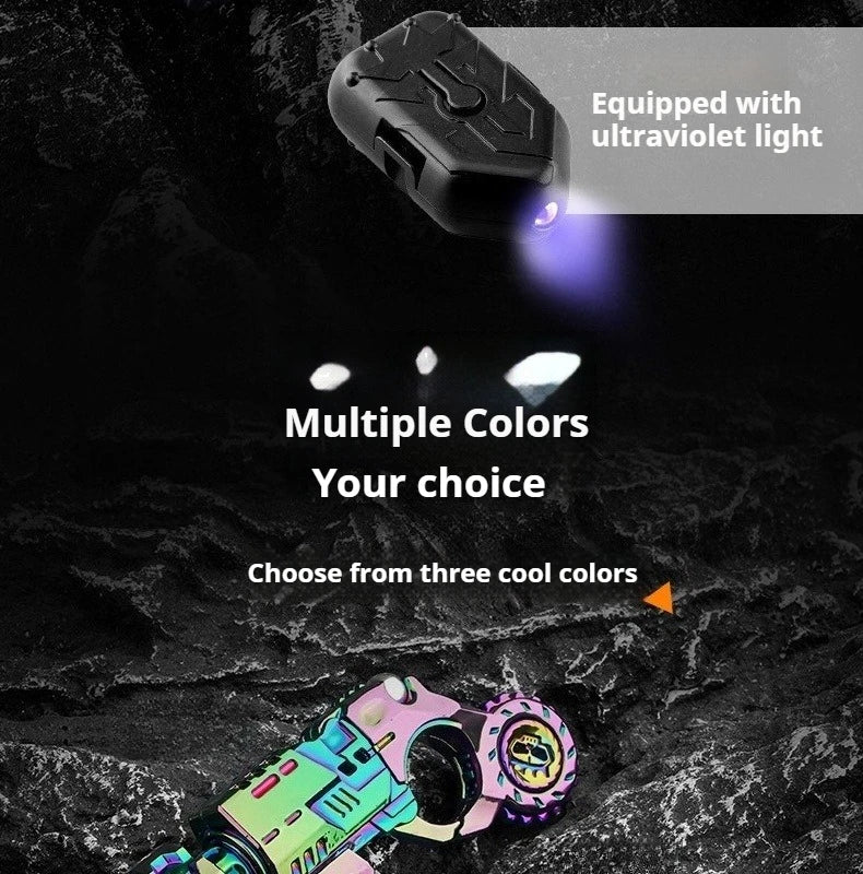 Mini Metal EDC Stress Relief Toy Pistol Guns Eject Fidget Roller Spinner Mechanical Slider Ratchet Wheel Paragraph Ring Adults