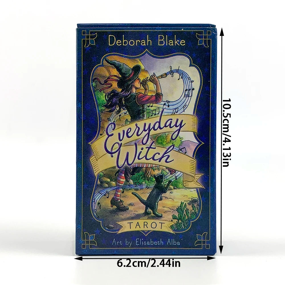1 Box Everyday Witch Tarot Deck with Guidebook - 78 Card Set, Witchcraft Themed Party Game, Practical Magic Tarot Cards