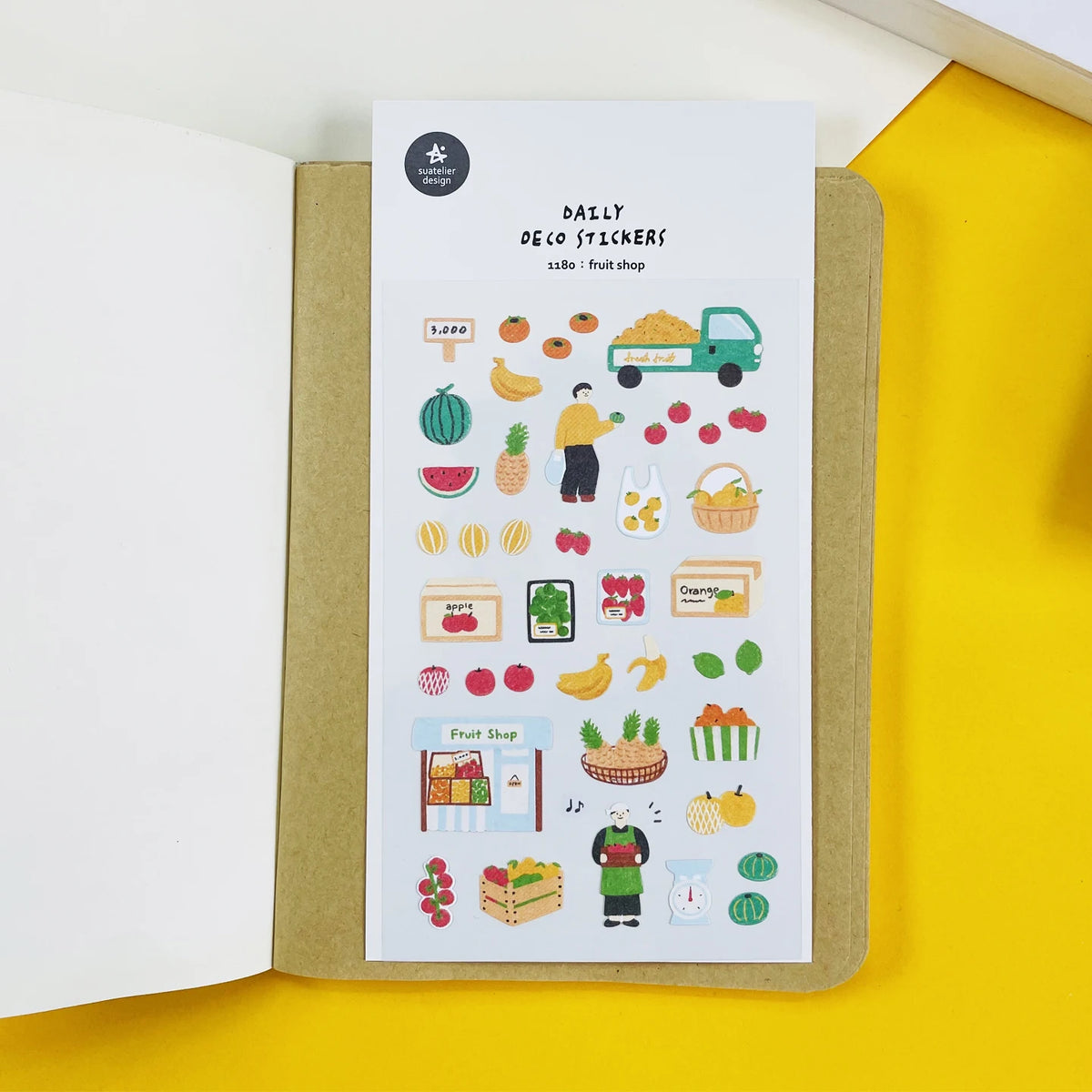 Korean Import Suatelier Travel Home Life Study Friend Stickers Scrapbooking Diy Journaling Diary Stationery Sticker School Gift