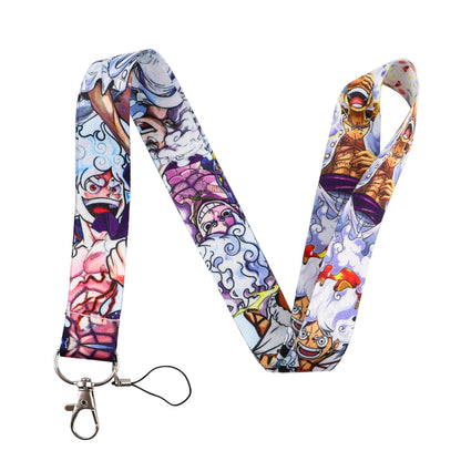Zoro Lanyard Anime Pirate Card Holder Neck Strap for Key ID Card Phone Straps Badge Holder Keyrings Cosplay Accessories Gifts
