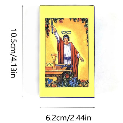 Classic Tarot Cards in Spanish English Version Board Game Divination Meditation Deck For Beginners 78PCS Tarot Cards Game