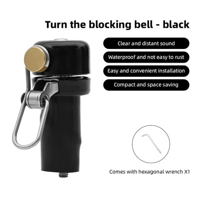 Bicycle Bell Curved Handlebar Plug Bell Horn Waterproof 80dB Loud High Decibel Ring Alarm Bell Road Bike Accessories